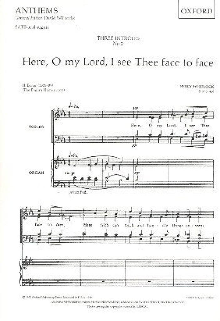 Here, O my Lord, I see Thee face to face